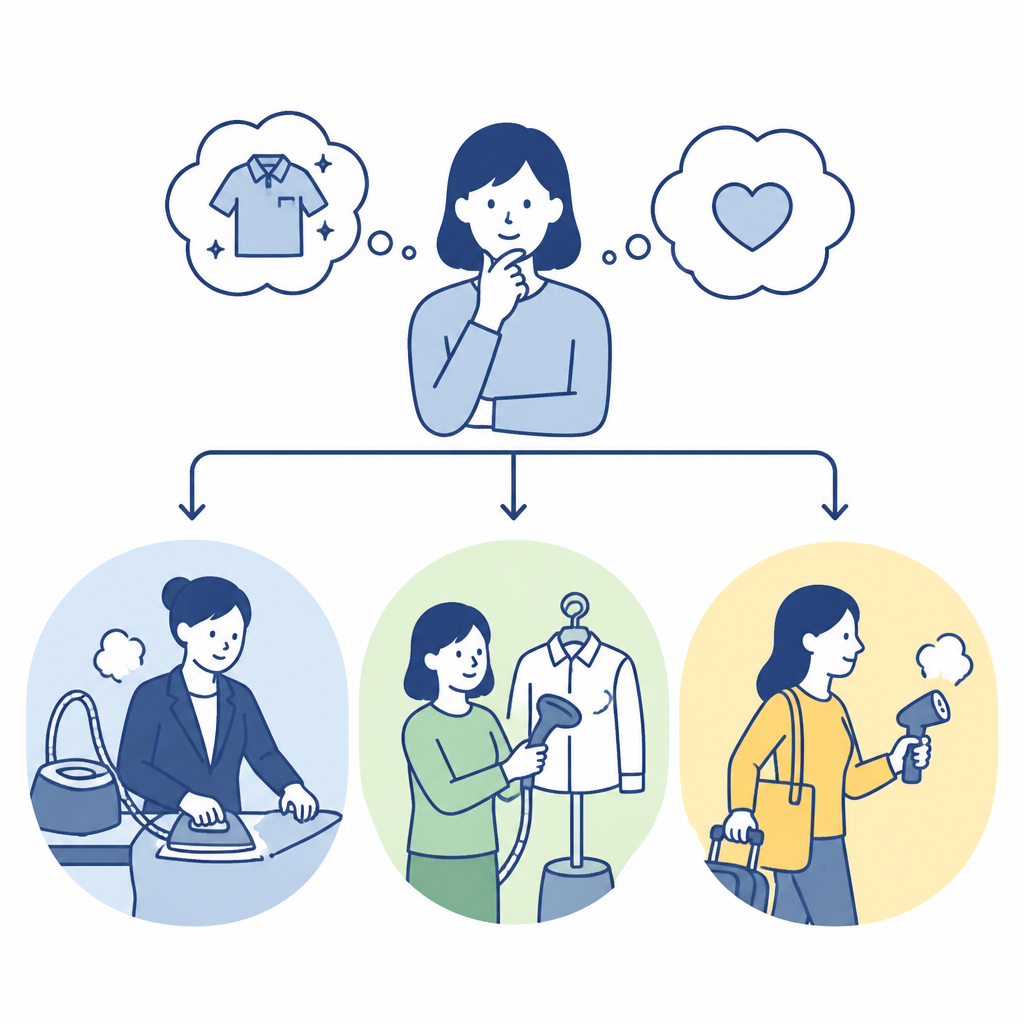 스팀다리미 추천 비교 관련 상황을 보여주는 삽화