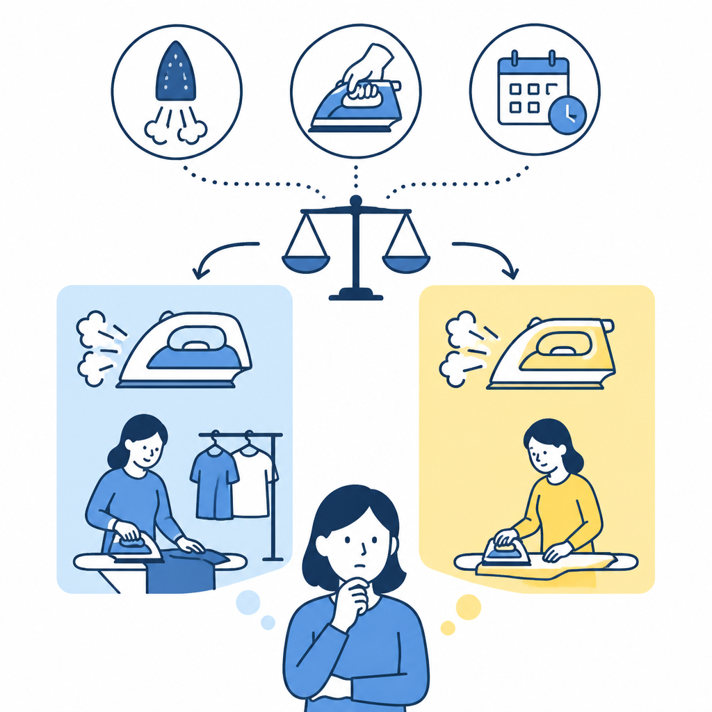 스팀다리미 추천 비교 관련 상황을 보여주는 삽화