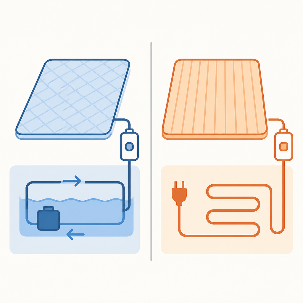 온수매트 비교 관련 상황을 보여주는 삽화